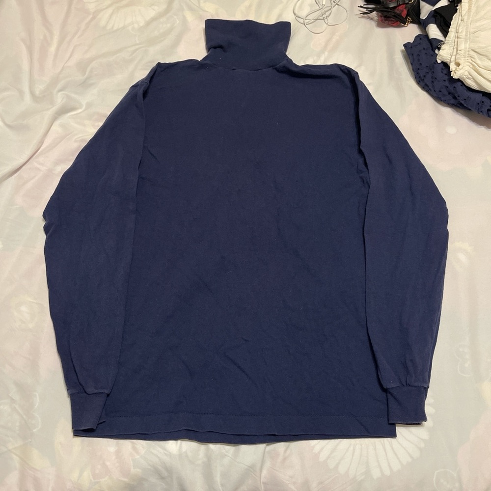 Men's Navy Blue Turtleneck Sweater
